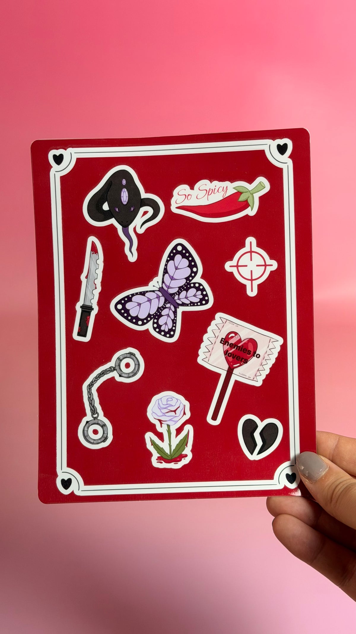 Planche de stickers dark romance