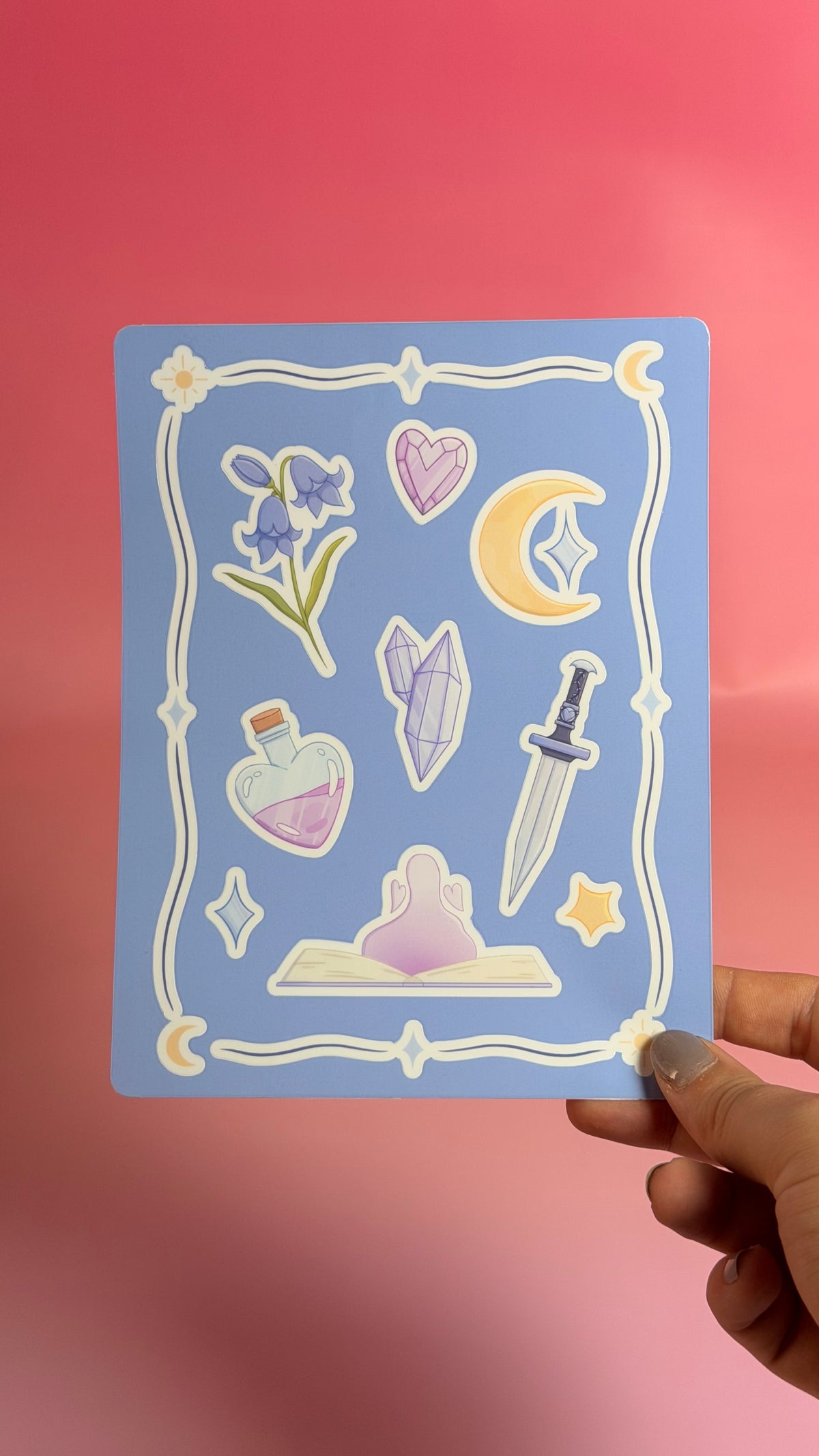 Planche de stickers romantasy